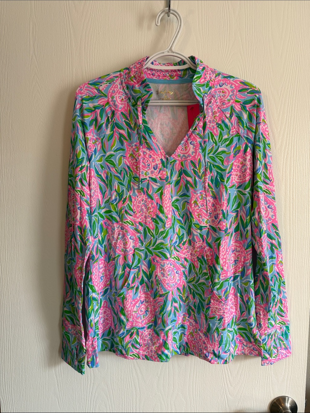 Lilly Pulitzer Pink and Green Floral Button-Down Shirt